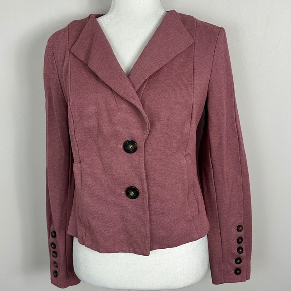 CAbi Applaud Jacket Mauve Pink Womens Size 4 Style 3550 Coat Button Front - Picture 16 of 16